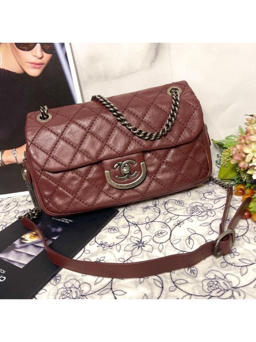 Chanel Double Flap Quilted Fringe